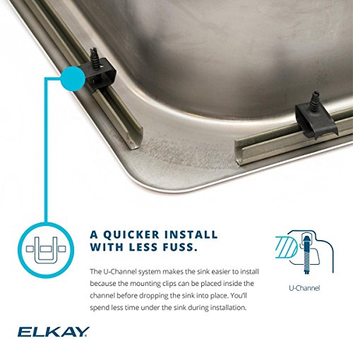 Elkay Lustertone Classic LRAD2522553 Single Bowl Drop-In Stainless Steel ADA Sink