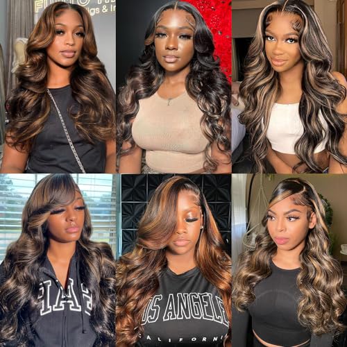Nickgirl Highlight Lace Front Wig Human Hair 13x4 1B/Pink Body Wave Lace Front Wigs Human Hair Pre Plucked 180% Density HD Lace Colored Wigs Pink Human Hair Wig Glusless Wigs Human Hair 22 Inch