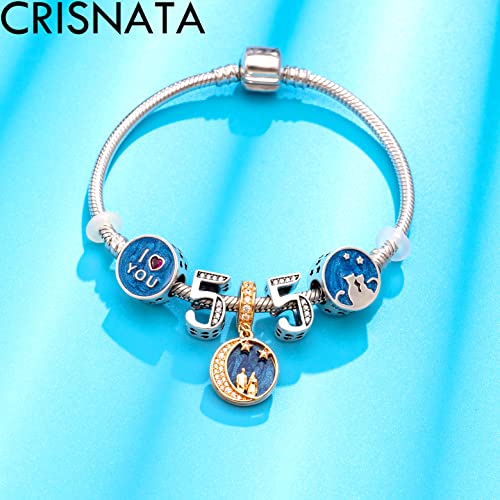 32 Birthday Charms fits Pandora Wedding Bracelet, 925 Sterling Silver 32nd Anniversary CZ Beads, Number 32 Years Old Gifts for Christmas/Valentines Day/Bridal