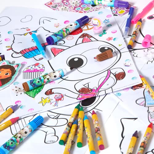 Innovative Designs Gabby's Dollhouse Coloring Art Set for Kids with Stickers and Stampers, 150+ Pieces