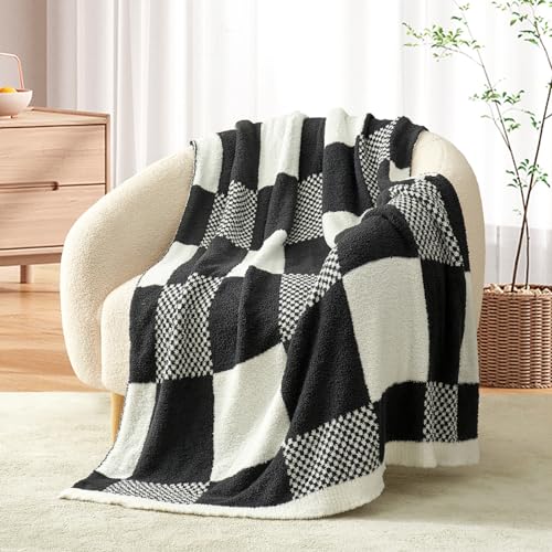 Snuggle Sac Christmas Red Blanket Twin Size, Ultra Soft Warm Fuzzy Knit Blanket Throws Dupes for Couch,Sofa, Bed, Heather Red, 60x80 inches