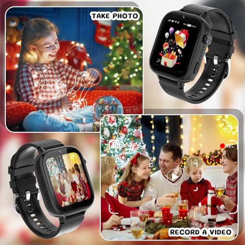 OKYUK 4G Kids Smart Watch, 15 Exciting Games, Two-Way Calling Feature, SOS Emergency Call Button Ideal for Kids Aged 3-12, for Boys & Girls