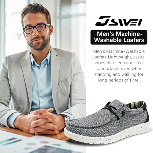 Men's Slip-on Loafers Casual Shoes Lightweight Comfortable Soft Sole Boat Shoes US 7