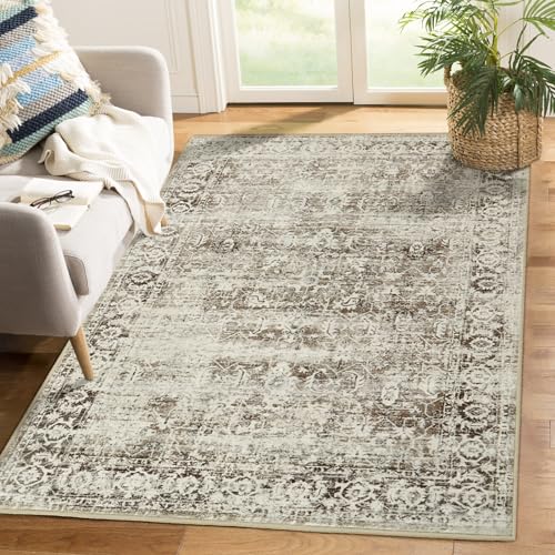 Lahome Black Washable Runners for Hallways,Boho 2'6"x10' Kitchen Runner Rugs Non Skid Washable Indoor Bathroom Runner Rug,Distressed Carpet Runner for Bedroom Entryway Foyer(2'6"x10', Black/Grey)