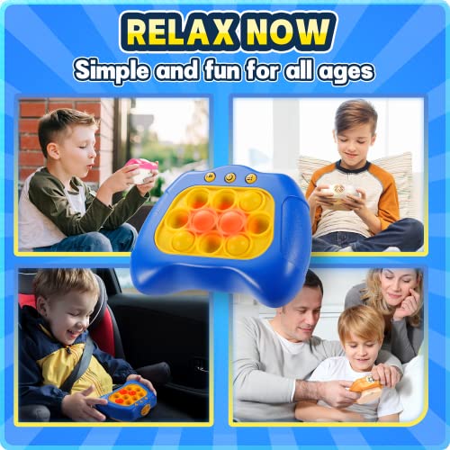 SIENBOR Quick Push Game Console ,4 Modes Games, A Toy Game Machine That Exercises Reaction Ability and Improves Concentration |Teens Boys & Girls Ages 3-12 Years Old & Up (Blue)