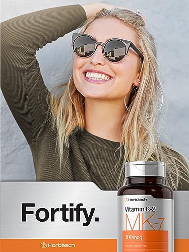 Horbäach Vitamin K2 MK7 100mcg | 250 Softgels | Non-GMO, Gluten Free Supplement