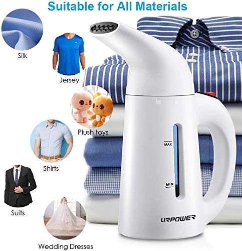 URPOWER Steamer for Clothes, Portable Handheld Clothes Steamer, Fast Heat-up Garment Steamer with High Capacity Fabric Wrinkles Remover Steamer for Home, Office and Travel 110V