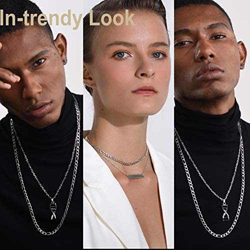 316L Stainless Steel Black Chain Necklace 26 inch Long Men's Fashion Jewelry