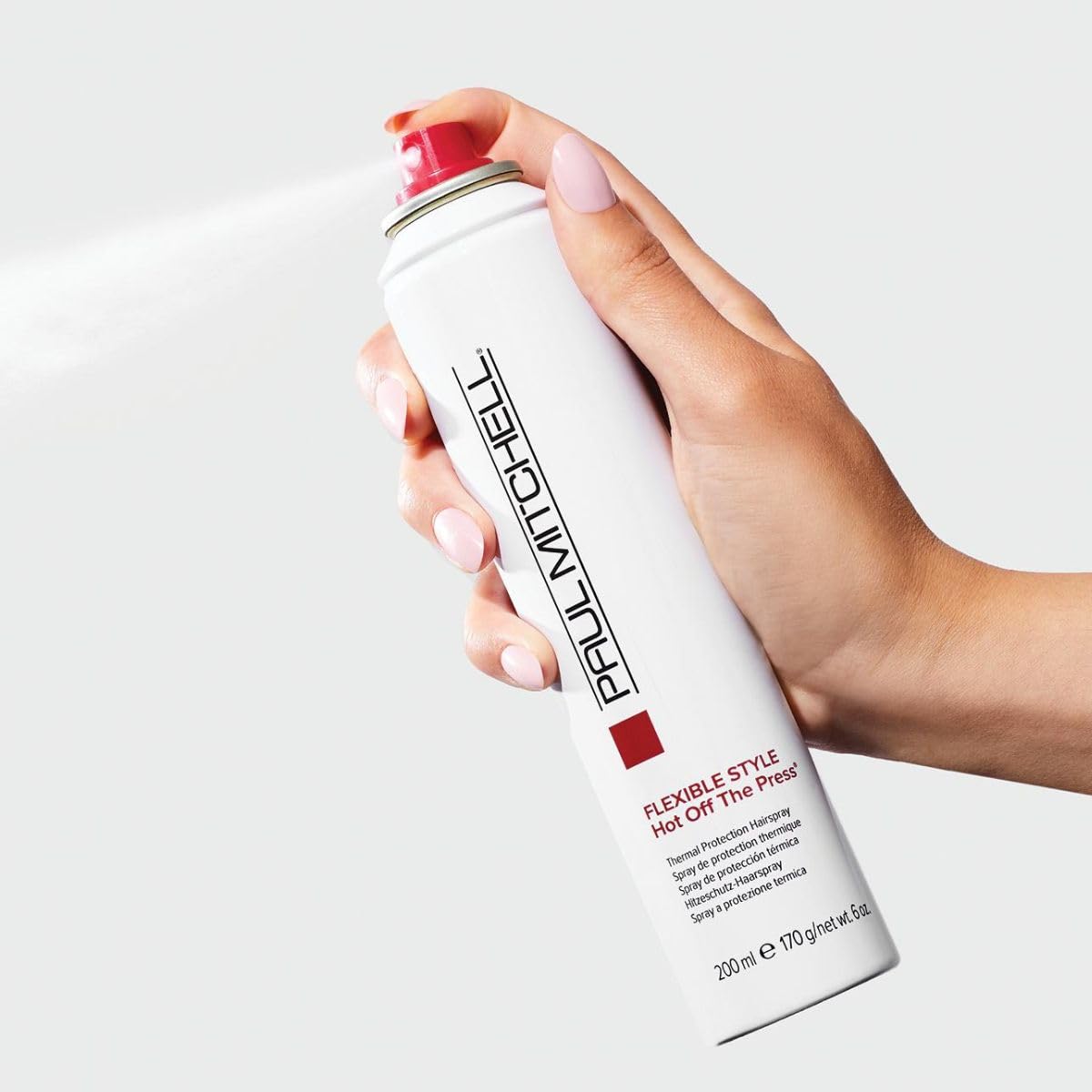 Paul Mitchell Hot Off The Press Thermal Protection Hairspray, Perfect Prep + Finish For Heat Styling,For All Hair Types, 6 oz.