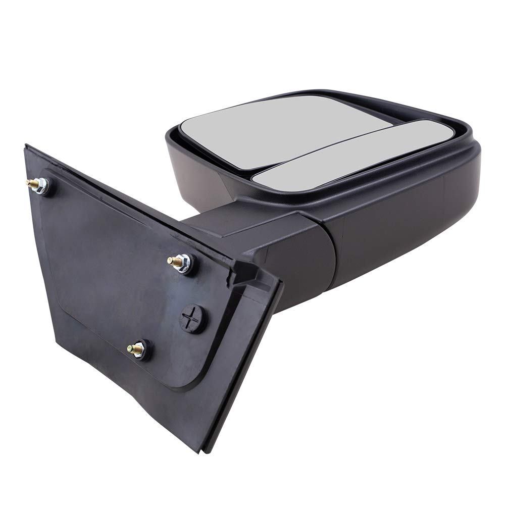 Brock 1333-7301R Passenger Side Right Standard Type Manual Door Mirror Textured Black With Dual Glass Compatible With 2003-2024 Chevrolet Express 2003-2024 GMC Savana