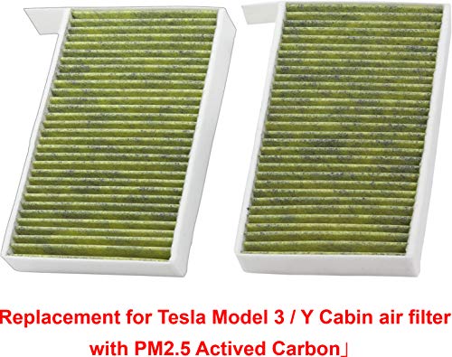 EPAuto CP681 (1107681-00-A) Cabin Air Filter includes Activated Carbon Replacement for Tesla Model 3 / Model Y