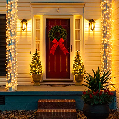 JMEXSUSS 200 LED Color Changing String Lights Indoor Plug in, Warm White & Multicolor Christmas Lights Outdoor Clear Wire, 66ft Christmas Tree Lights for Yard Room Xmas Party Decorations