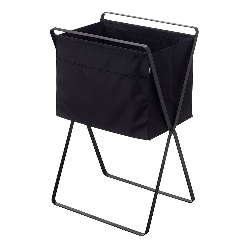 Yamazaki Home Tower Space Saving Storage Hamper - Elevated, 27.6" - Steel - 9.8 Gallons, 35 Liters