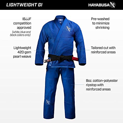 Hayabusa Lightweight Jiu Jitsu Gi - Black, A0