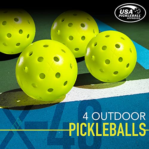 Franklin Sports Pickleball Paddle and Ball Set -Wooden Rackets + Pickleballs - 2 Players - Activator - USA Pickleball (USAPA) Approved (One Size)