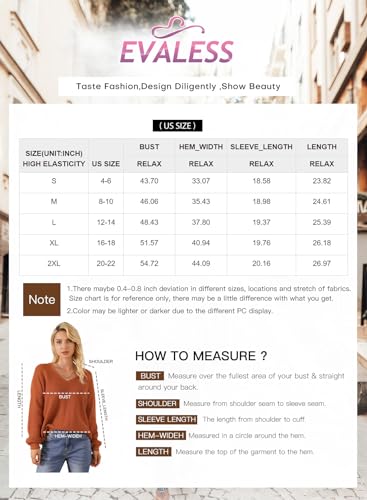 EVALESS Womens Fashion Waffle Knit Sweaters Casual V Neck Long Sleeve Sweater Tops Fall 2024 Outfits Loose Jumper Pullover Plus Size Clothes Apricot Small