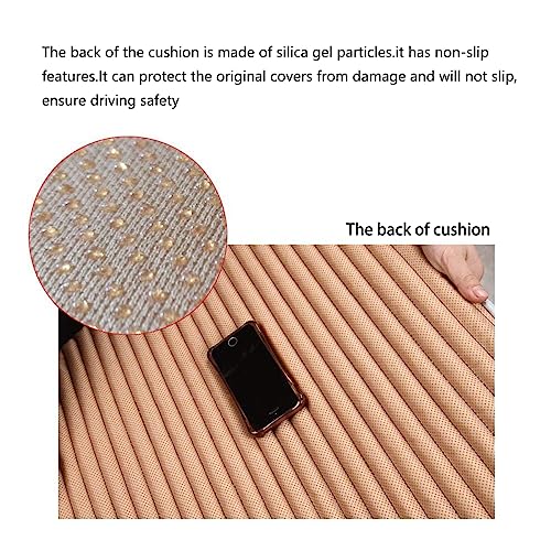 Suninbox Car Seat Covers Universal Car Seat Covers Pads Mat,Buckwheat Hull Bottom Seat Covers for Cars,Cooling Seat Covers Breathable Comfortable Ventilated (Beige Front Seat)