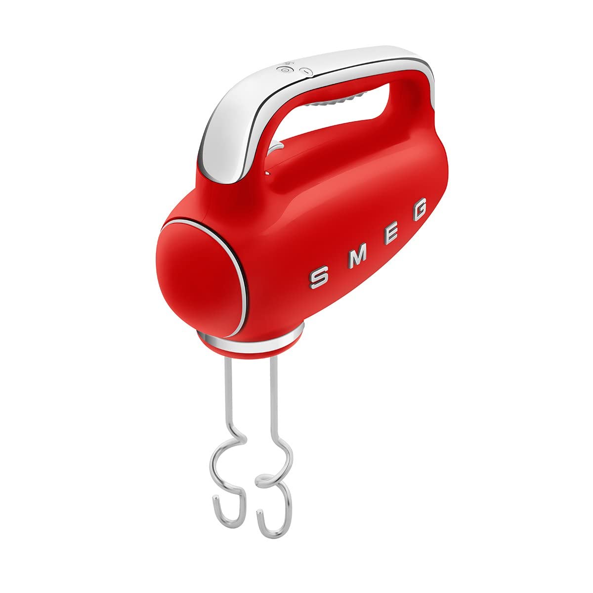 SMEG Red 50's Retro Style Electric Hand Mixer with Set of Beaters, Set of Dough Hooks and Set of Whisks