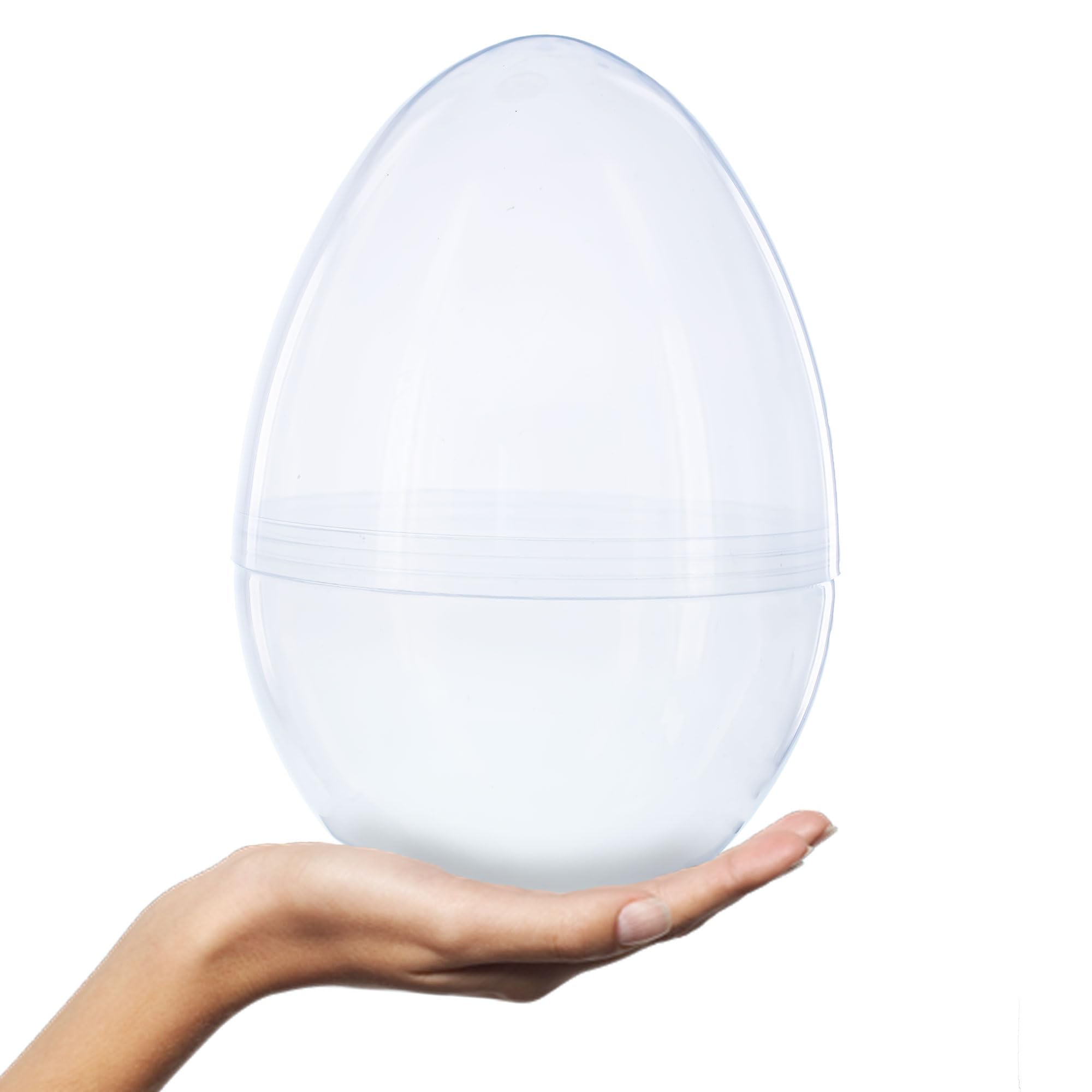 BestPysanky Set of 2 Giant Transparent Jumbo Size Clear Plastic Easter Eggs 10 Inches