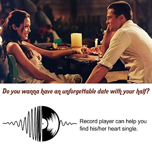 Vinyl Record Player Wireless Turntable with Built-in Speakers and USB Belt-Driven Vintage Phonograph Record Player 3 Speed for Entertainment and Home Decoration Black