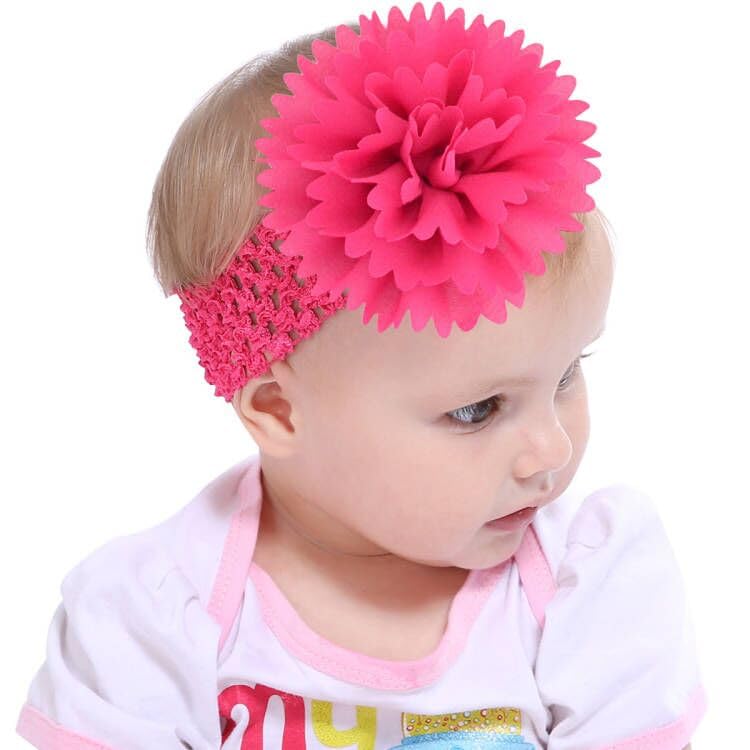 Ewanda store 15 Pcs Baby Girls Chiffon Headbands Peony Flower Baby Headband Baby Hair Accessories for Newborn Toddler Infants Girls