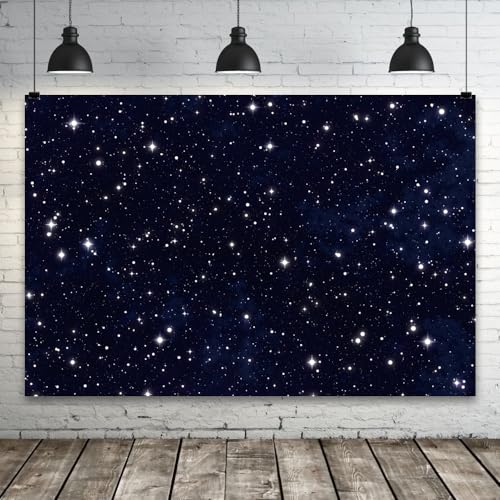 YongFoto Night Sky Stars Backdrop 12x10ft Universe Space Starry Galaxy Stars Photography Background Birthday Wedding Baby Shower Party Banner Decorations Photo Studio Booth Props Portrait Photoshoot