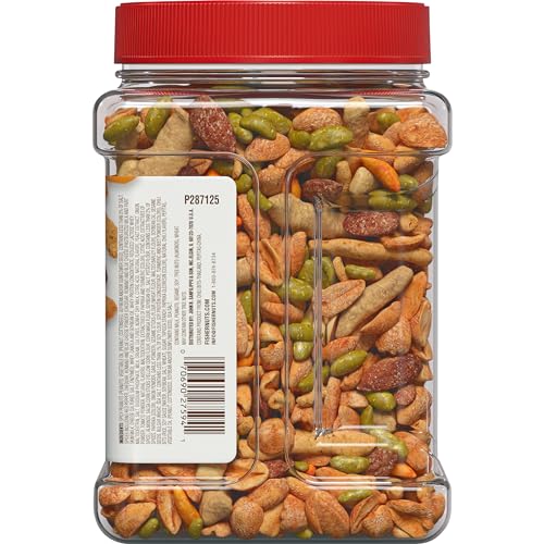 Fisher Snack Tex Mex Trail Mix, 30 Ounces, Hot and Spicy Peanuts, Almonds, Salsa Corn Sticks, Sesame Sticks, Chili Bits, Pepitas