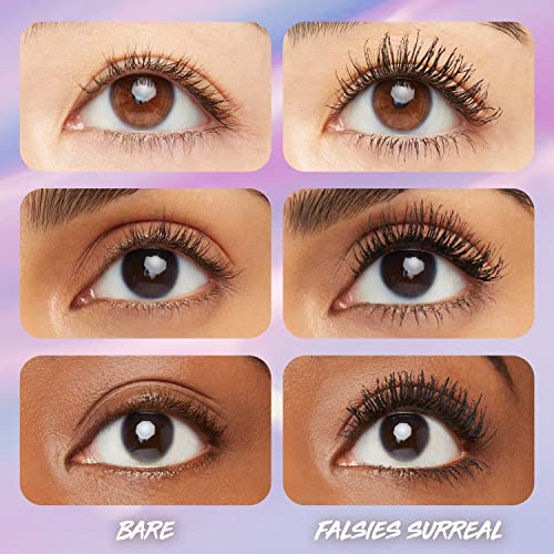 Maybelline The Falsies Surreal Extensions Washable Mascara, Volumizing, Lengthening Mascara Make Up, Blackest Black, 1 Count