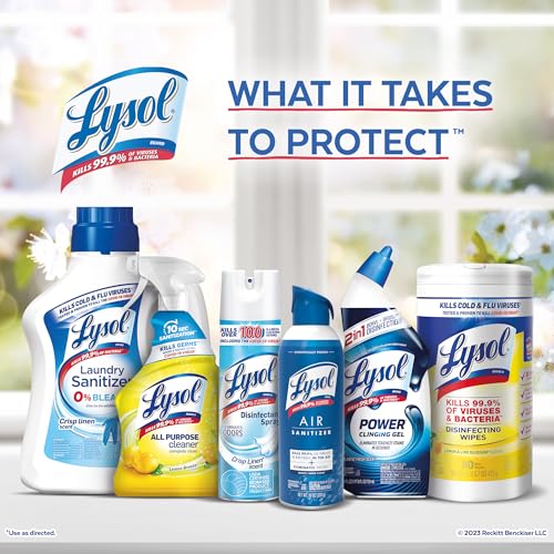 Lysol Power Toilet Bowl Cleaner Gel, For Cleaning and Disinfecting, Stain Removal, 24 Fl oz (2-pack),Packaging may vary