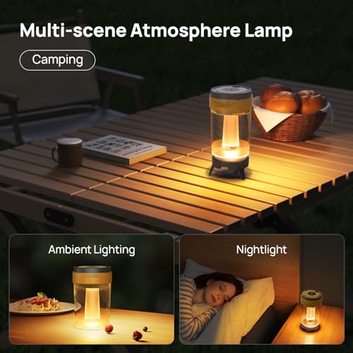 Consciot LED Camping Lantern, USB-C Rechargeable, 5 Light Modes 3 Color Temperatures 4400mAh Battery | Disassembly Free Design & Magnetic | Dimmable Flash Light & Night Light for Indoor and Outdoor