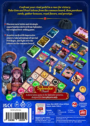 Space Cowboys Splendor Duel Board Game - Two-Player Strategy Game for Intense Gem Collecting Battles - Fun Family Game for Kids and Adults, Ages 10+, 2 Players, 30 Minute Playtime, Made