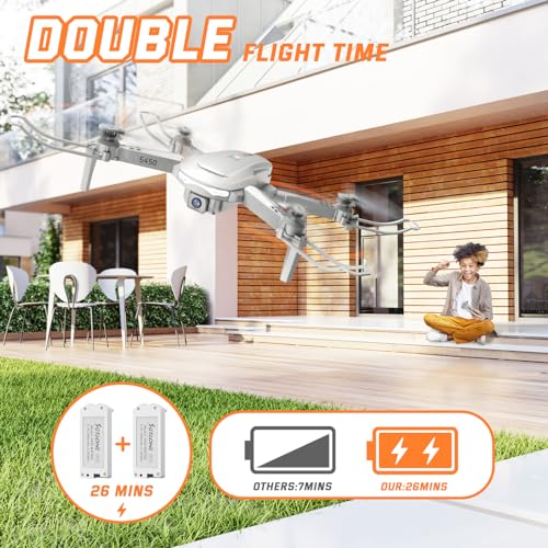 SOTAONE S450 Drone with Camera for Adults, 1080P HD FPV Drones for Kids with One Key Take Off/Land, Altitude Hold, Mini Foldable Drone with 2 Batteries, RC Quadcopter Toys Gifts for Beginners