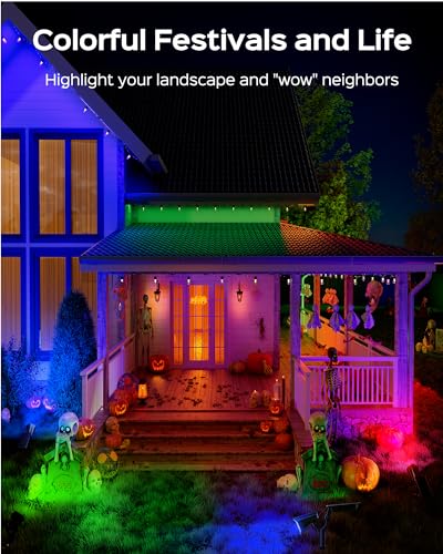 JACKYLED Solar Lights Outdoor, 800 Lumens Solar Spot Lights 3000K/6000K, 4 Modes Solar Landscape Spotlights Waterproof for Yard,2 Pack