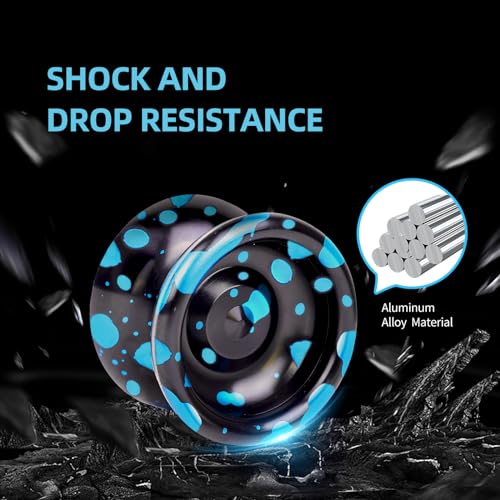 Responsive Yoyo for Kids,Aluminum Alloy Metal Yoyo Ball for Beginners and Professional Players+Yoyo Bag+ 5 Yoyo Strings