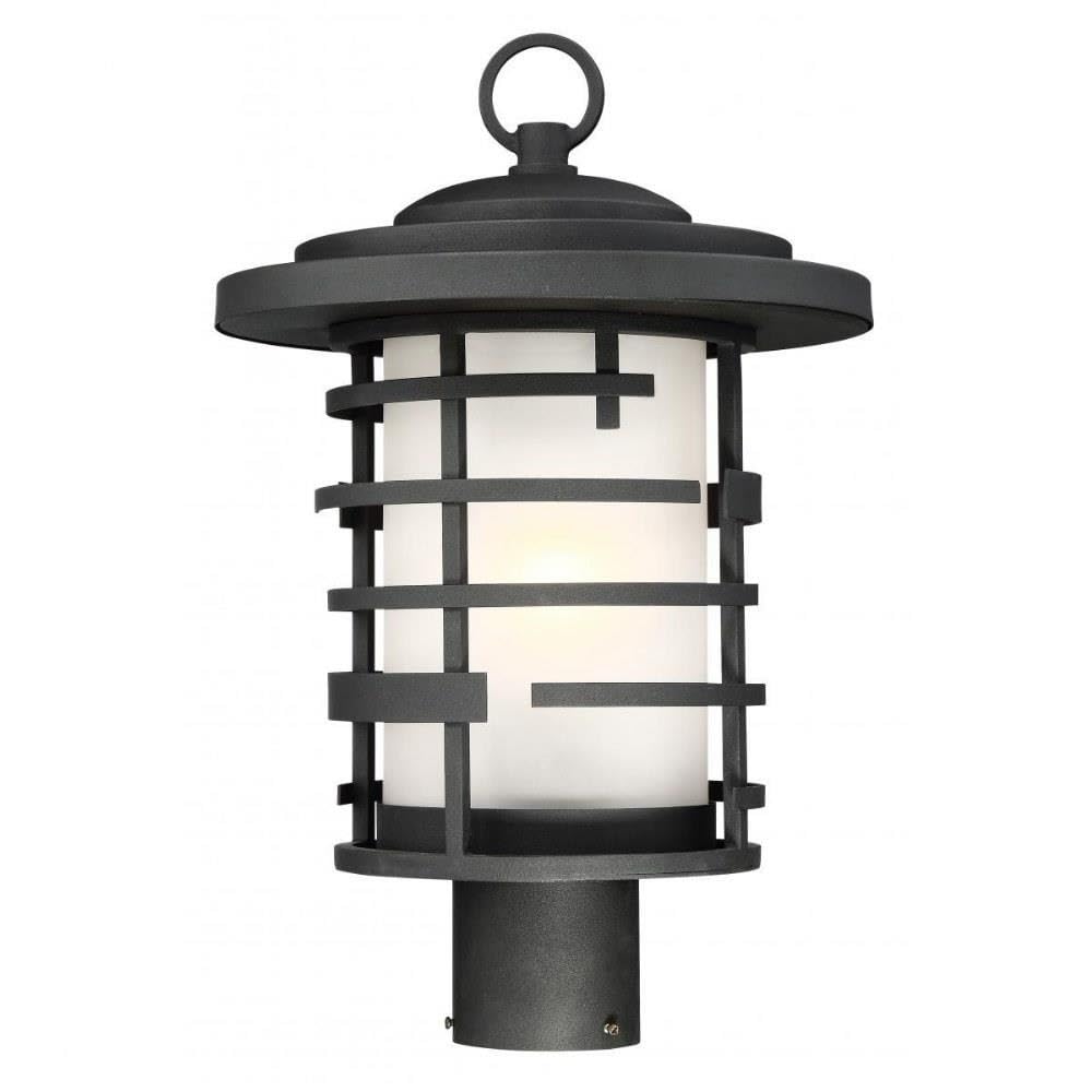 Nuvo 60/6406 One Light Hanging Lantern, Post, Black