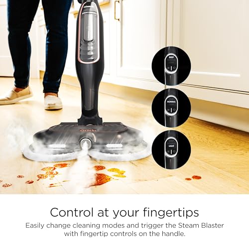 Shark S7201 Steam & Scrub with Steam Blaster Technology All-in-One Hard Floor Steam Mop with 3 Steam Modes & LED Headlights, Black