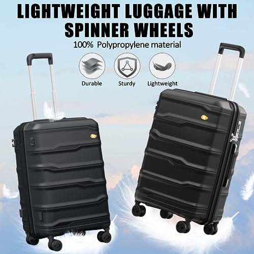 MGOB Carry On Luggage - Hard Shell Suitcase with Spinner Wheels, Lightweight PC Luggage with TSA Lock, Airline Approved for Men and Women