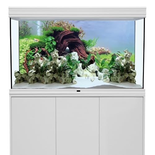 AWERT 72x16 inches Wood Aquarium Seaweed Aquarium Background River Bed & Lake Fish Tank Background Seagrass Aquarium Vinyl Background