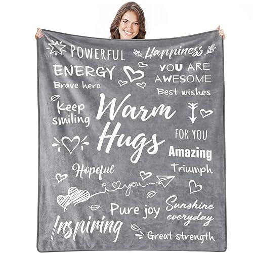 Blue Blanket Fleece Throw Blanket，Soft Fuzzy Flannel Throw Blanket for Couch Sofa Bed and Office Napping,Inspirational Cozy Warm Blanket，Throw Blankets Gifts for Adults，All Season 50" x 60"