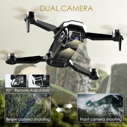 Super Enduring Brushless Motor Drone with Camera for Beginners, CHUBORY A68 WiFi FPV Quadcopter with 1080P HD Camera, Auto Hover, 3D Flips, Headless Mode, Trajectory Flight, 2 Batteries, Carrying Case