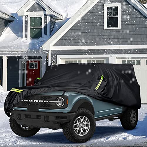 Waterproof Car Covers Replace for 1999-2025 Ford Focus Sedan, 6 Layers All Weather Custom-fit Car Cover with Zipper Door & Windproof Bands for Snow Rain Dust Hail Protection (Sedan)