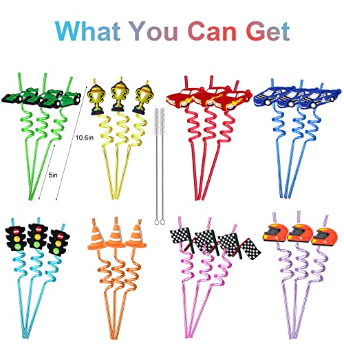 24 PCS Reusable Straws for Christmas Theme Party Birthday Decorations with 2 PCS Cleaning Brushes (Christmas tree)