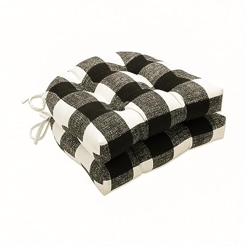 Pillow Perfect Outdoor/Indoor Anderson Matte Chaise Lounge Cushion, 80" x 23", Black