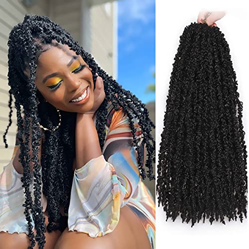 ZRQ 30 Inch Butterfly Locs Crochet Hair 6 Packs Red Distressed Faux Locs Crochet Braids, Pre looped Handmade Goddess Locs Braids for Women(6Packs,Red#)