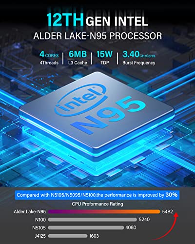 KAMRUI GK3PLUS Mini PC, 16GB DDR4 1TB SSD, 12th Gen Alder Lake-N95(up to 3.40GHz) Mini Desktop Computer, Support 2xHDMI+VGA 4K Triple Display for School/Home/Office Small pc