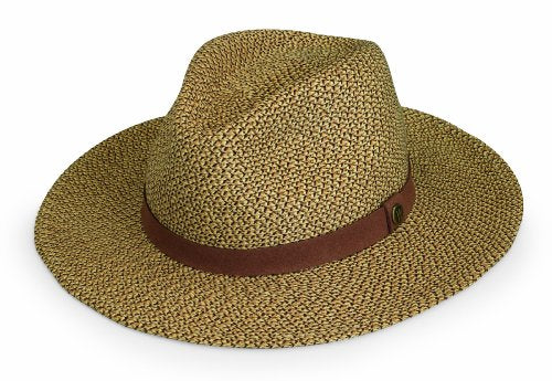 Wallaroo Men’s Outback Fedora (Brown, M/L) – Lightweight Wide Brim Hat, Natural Fiber, UPF 50+ UV Protection, Breathable Summer Fedora, Travel Sun Hat for Outdoors, Hiking, Beach, and Golf Holidays