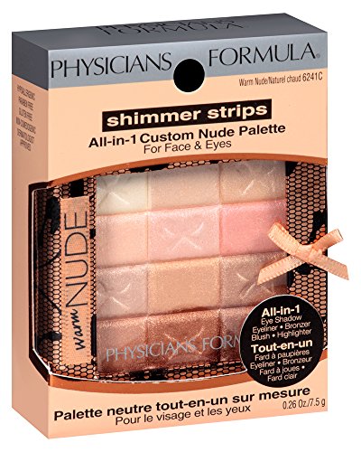 Physicians Formula Shimmer Strips Custom All-in-1 Nude Palette for Face & Eyes Warm Nude