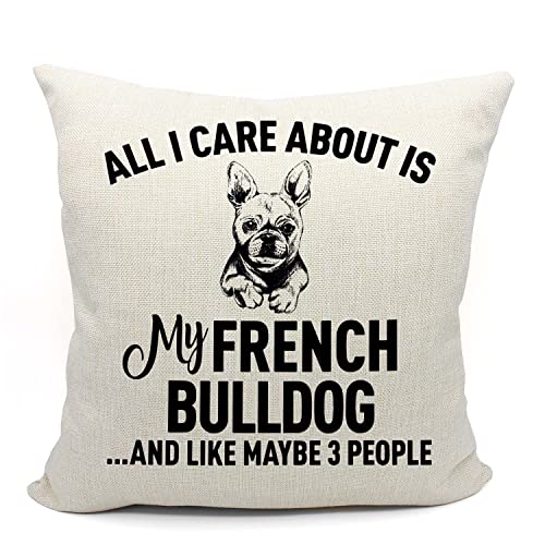 Frenchie Gifts for Women,French Bulldog Gifts,French Bulldog Pillow Covers 18x18,French Bulldog Decor,Frenchie Gifts,French Bulldog Gifts for Women,Bulldog Decor,Reserved for The Dog Pillow