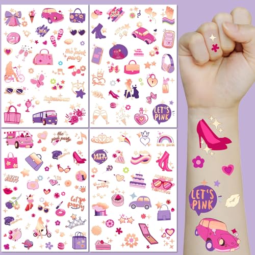 Yazhiji Waterproof Temporary Tattoos - 60 Sheets Tiny Fake Tattoo, Flowers Crowns Stars Animal Butterfly Collection Tats for Kids Adults Men and Women
