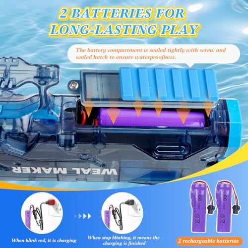 Water Guns for Adults, Strongest Shooter Water Pistol Automatic Electric Water Gun High Pressure Powerful Water Squirt Gun, 26-32 FT Long Range Water Gun Pistol Watergun Toy for Summer